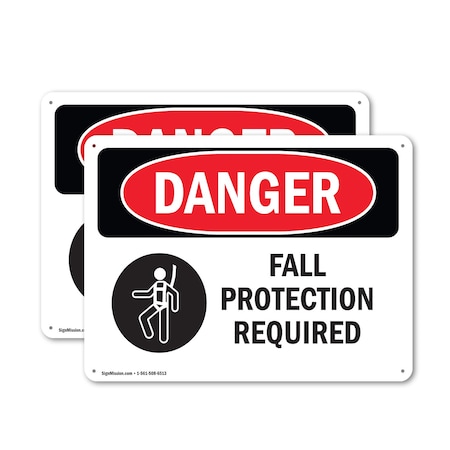 Signmission 12 in Height, 18 in Width, Plastic, Rectangle OS-2PACK-DS-P-1218-L-1229